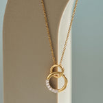 Interlinked Diamond Necklace, 14K Solid Gold, 1/20 ct Lab Grown Diamond-6