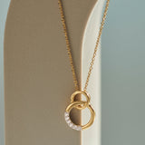 Interlinked Diamond Necklace, 14K Solid Gold, 1/20 ct Lab Grown Diamond-6