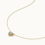 Rope Heart Diamond Necklace, 14K Gold Vermeil, 1/8 ct Lab Grown Diamond-7
