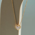 Rope Heart Diamond Necklace, 14K Gold Vermeil, 1/8 ct Lab Grown Diamond-6