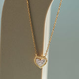 Rope Heart Diamond Necklace, 14K Gold Vermeil, 1/8 ct Lab Grown Diamond-6