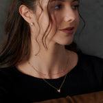 Rope Heart Diamond Necklace, 14K Gold Vermeil, 1/8 ct Lab Grown Diamond-5