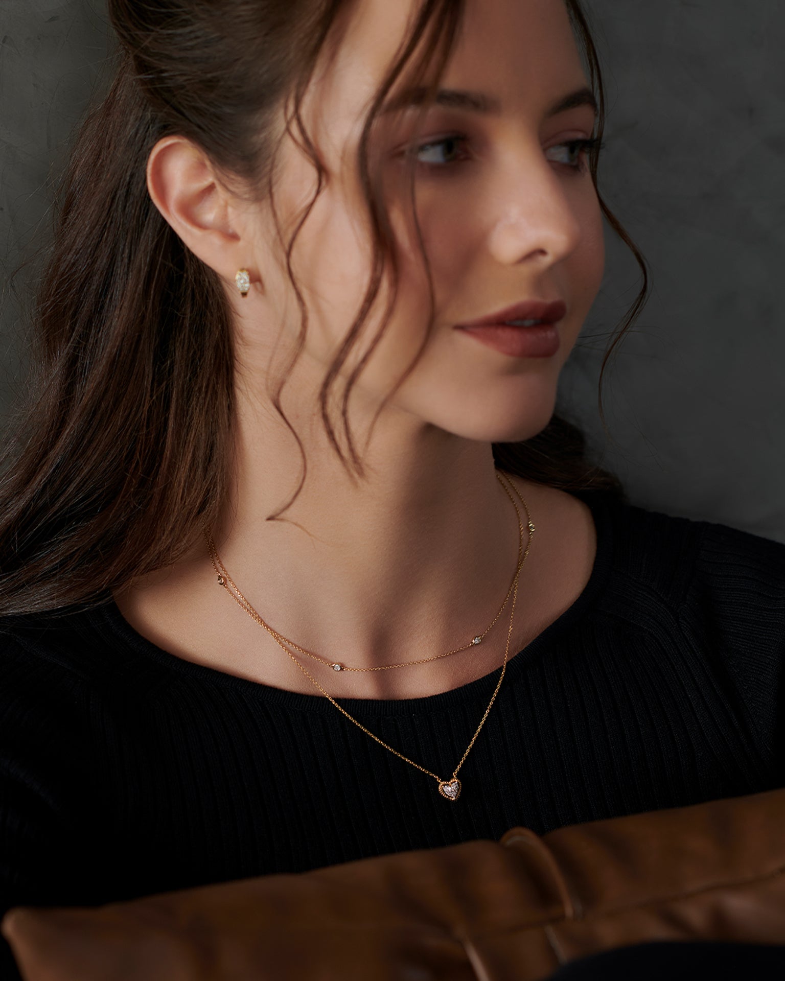 Rope Heart Diamond Necklace, 14K Gold Vermeil, 1/8 ct Lab Grown Diamond-5