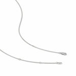 Hollow Heart Diamond Necklace, Sterling Silver, 1/5 ct Lab Grown Diamond-7