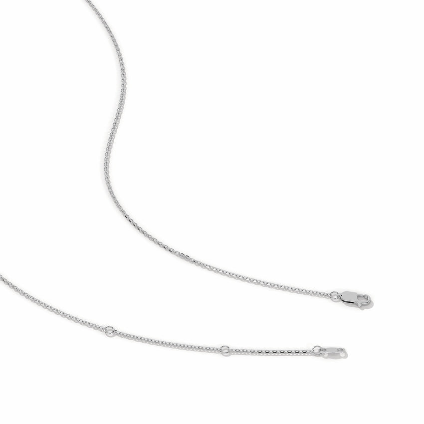 Hollow Heart Diamond Necklace, Sterling Silver, 1/5 ct Lab Grown Diamond-7
