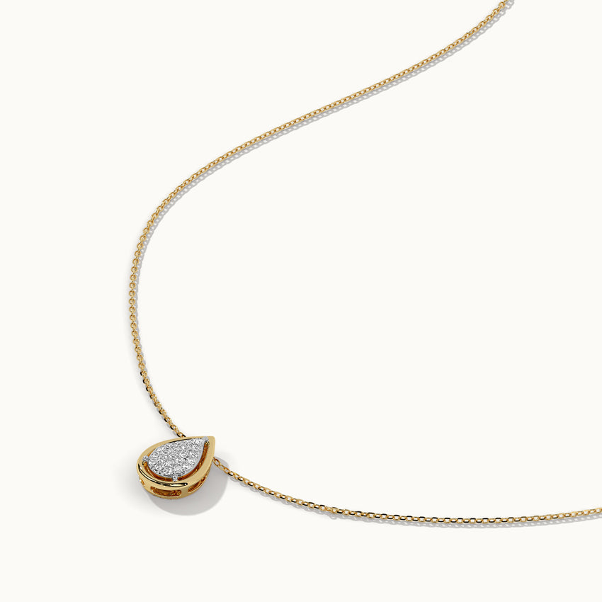 Pear Cluster Diamond Necklace