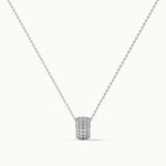 Roundel Diamond Necklace, Sterling Silver, 1/4 ct Lab Grown Diamond-3