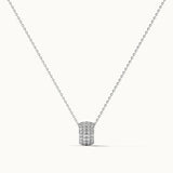Roundel Diamond Necklace, Sterling Silver, 1/4 ct Lab Grown Diamond-3