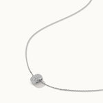 Roundel Diamond Necklace, Sterling Silver, 1/4 ct Lab Grown Diamond-6