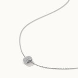 Roundel Diamond Necklace, Sterling Silver, 1/4 ct Lab Grown Diamond-6