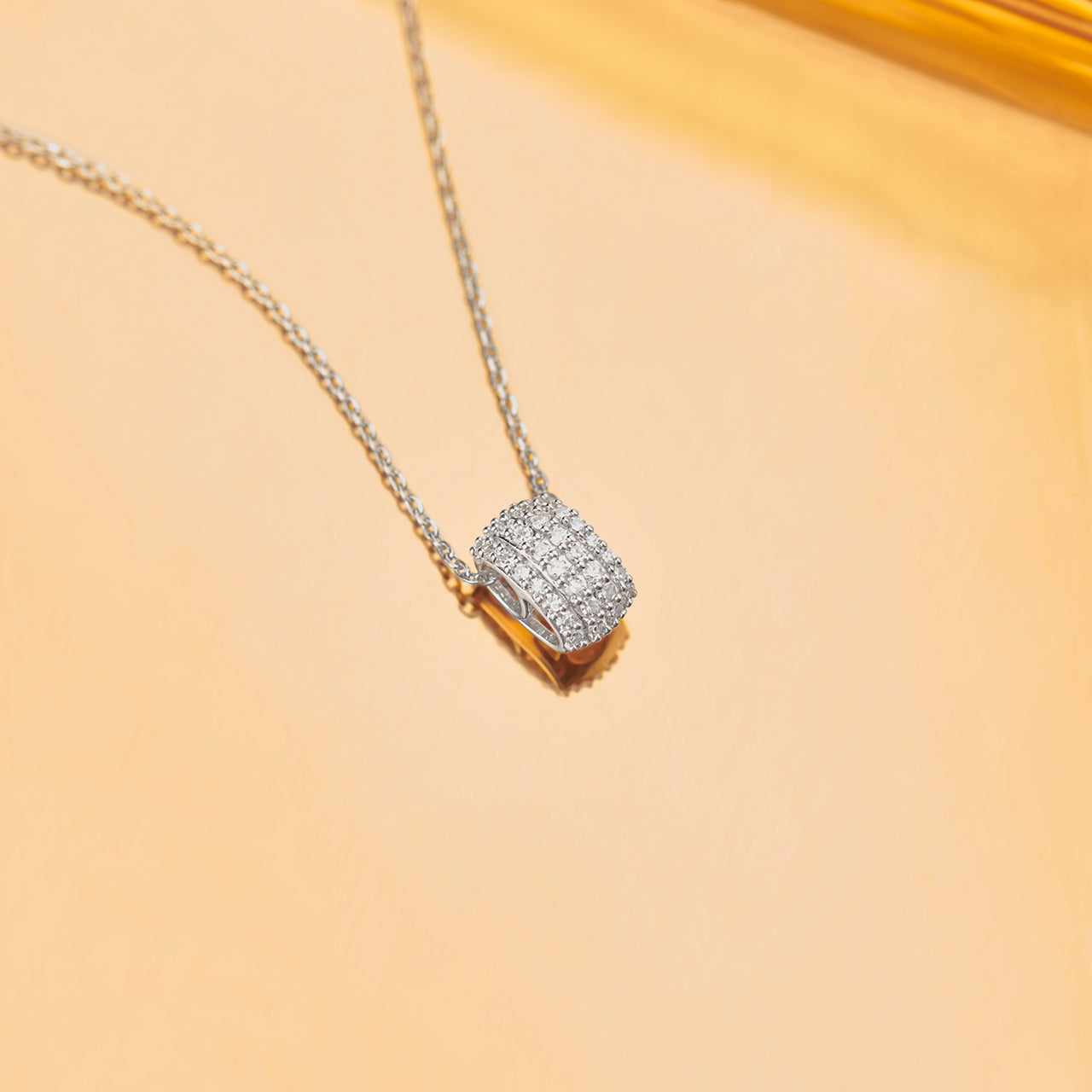 Roundel Diamond Necklace, 14K Solid Gold, 1/4 ct Lab Grown Diamond-1