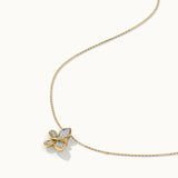 Butterfly Cluster Diamond Necklace, 14K Gold Vermeil, 1/5 ct Lab Grown Diamond-6