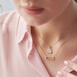 Wave Cluster Diamond Necklace, 14K Gold Vermeil, 1/2 ct Lab Grown Diamond-5