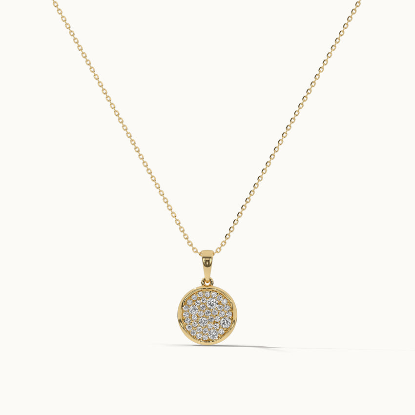 Wave Cluster Diamond Necklace, 14K Gold Vermeil, 1/2 ct Lab Grown Diamond-3