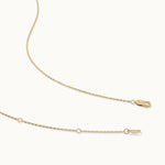 Hollow Circle Diamond Necklace, 14K Solid Gold, 1/2 ct Lab Grown Diamond-7