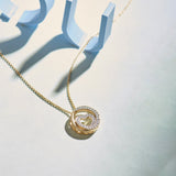 Infinity Diamond Heart Necklace, 14K Solid Gold, 1/5 ct Lab Grown Diamond-1