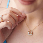 Infinity Diamond Heart Necklace, 14K Gold Vermeil, 1/5 ct Lab Grown Diamond-2