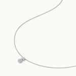 Duo Round Diamond Necklace, Sterling Silver, 1/6 ct Lab Grown Diamond-7
