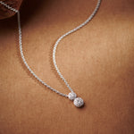 Duo Round Diamond Necklace, Sterling Silver, 1/6 ct Lab Grown Diamond-6