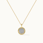 Sun Kissed Round Necklace, 14K Solid Gold, 1/3 ct Lab Grown Diamond-3
