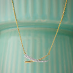 Criss Cross Necklace, 14K Gold Vermeil, 1/5 ct Lab Grown Diamond-5