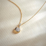 Octa Diamond Necklace, 14K Solid Gold, 1/4 ct Lab Grown Diamond-1