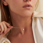 Octa Diamond Necklace, 14K Gold Vermeil, 1/4 ct Lab Grown Diamond-2