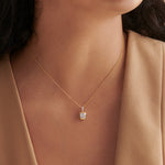 Octa Diamond Necklace, 14K Solid Gold, 1/4 ct Lab Grown Diamond-4