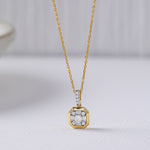 Octa Diamond Necklace, 14K Gold Vermeil, 1/4 ct Lab Grown Diamond-5