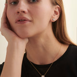 Elegant Clover Diamond Necklace, 14K Gold Vermeil, 3/8 ct Lab Grown Diamond-4
