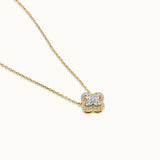 Elegant Clover Diamond Necklace, 14K Gold Vermeil, 3/8 ct Lab Grown Diamond-3