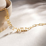 I Can & I Will Diamond Paperclip Necklace, 14K Gold Vermeil, 1/10 ct Lab Grown Diamond-5