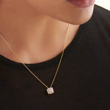 Elegant Octa Cluster Diamond Necklace, 14K Gold Vermeil, 1/3 ct Lab Grown Diamond-4