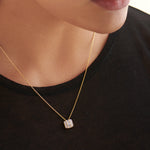Elegant Octa Cluster Diamond Necklace, 14K Solid Gold, 1/3 ct Lab Grown Diamond-4