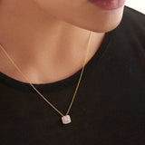 Elegant Octa Cluster Diamond Necklace, 14K Solid Gold, 1/3 ct Lab Grown Diamond-4