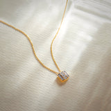 Elegant Octa Cluster Diamond Necklace, 14K Gold Vermeil, 1/3 ct Lab Grown Diamond-1