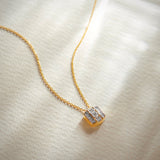 Elegant Octa Cluster Diamond Necklace, 14K Solid Gold, 1/3 ct Lab Grown Diamond-5