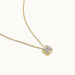Elegant Octa Cluster Diamond Necklace, 14K Gold Vermeil, 1/3 ct Lab Grown Diamond-3