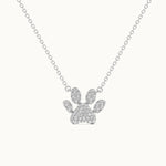 Paw Diamond Necklace, Sterling Silver, 1/4 ct Lab Grown Diamond-3