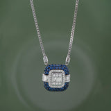 Deco Diamond Necklace, Sterling Silver, 3/8 ct Lab Grown Diamond-5