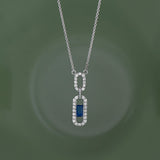 Paperclip Link Necklace, Sterling Silver, 1/3 ct Lab Grown Diamond-5