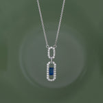 Paperclip Link Necklace, 14K Solid Gold, 1/3 ct Lab Grown Diamond-5