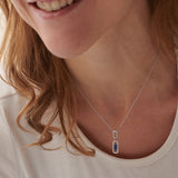 Paperclip Link Necklace, Sterling Silver, 1/3 ct Lab Grown Diamond-2