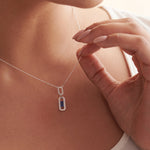 Paperclip Link Necklace, Sterling Silver, 1/3 ct Lab Grown Diamond-1