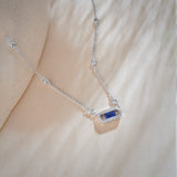Station Paperclip Necklace, Sterling Silver, 3/8 ct Lab Grown Diamond-1