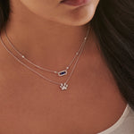 Station Paperclip Necklace, Sterling Silver, 3/8 ct Lab Grown Diamond-2