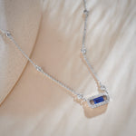 Station Paperclip Necklace, Sterling Silver, 3/8 ct Lab Grown Diamond-6