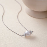 Panaroma Diamond Pearl Necklace