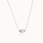 Panaroma Diamond Pearl Necklace, Sterling Silver, 1/2 ct Lab Grown Diamond-3