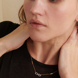 Infinity Station Necklace, 14K Gold Vermeil, 1/4 ct Lab Grown Diamond-4